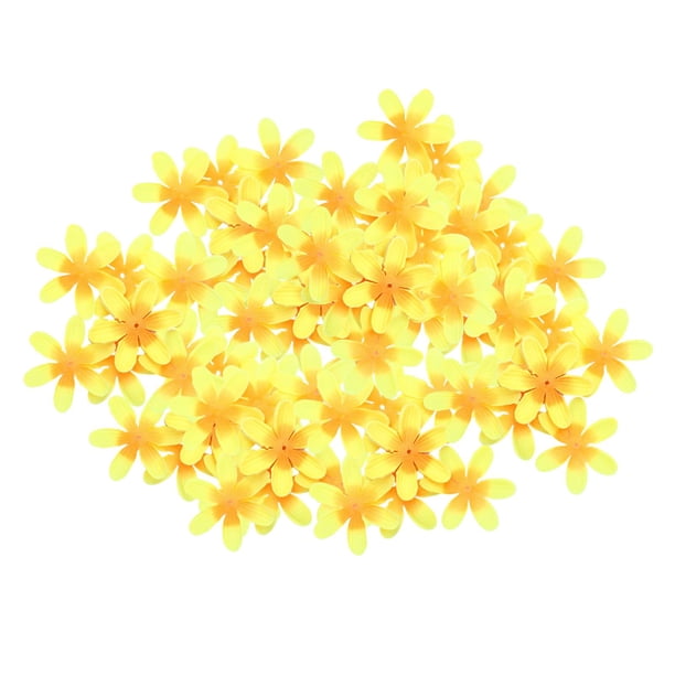 300 piezas de pétalos de flores artificiales románticos reutilizables para bodas Amarillo