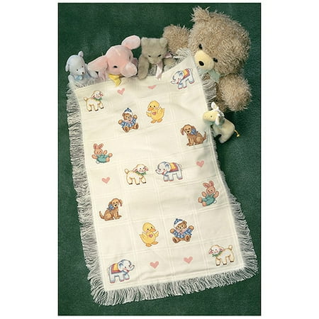 Dimensions "Sweet Animal" Afghan Counted Cross Stitch Kit, 29" x 45"