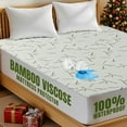 thumbnail image 1 of Waterproof Mattress Protector Queen Size Bed, Premium 200 GSM Bamboo Viscose Cooling Mattress Cover, Soft and Breathable, Fitted Style with 17 Inches Deep Stretchable Pockets, 1 of 7