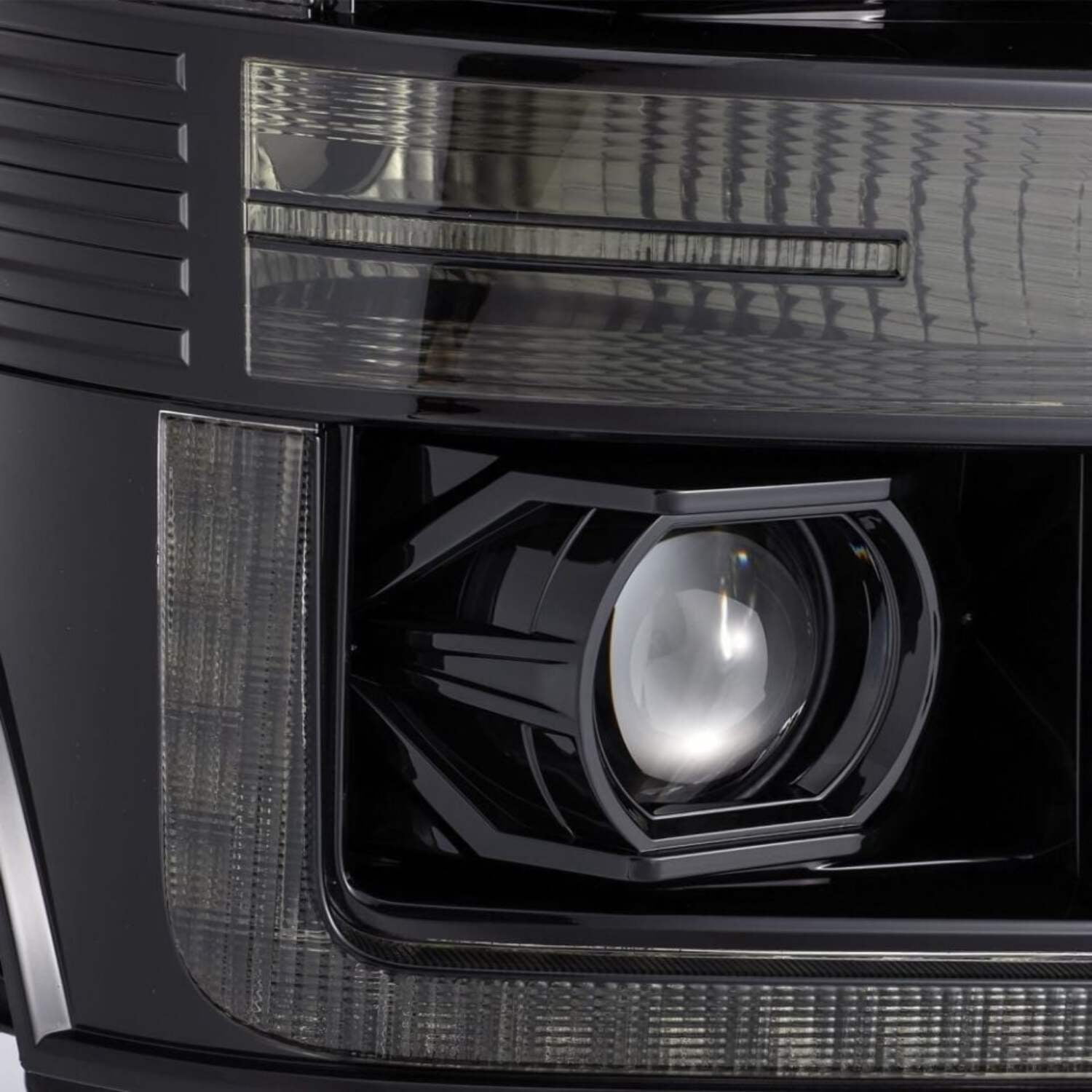 AlphaRex 20-22 Ford F-150 Pro-Series Projector Headlights with Activation Light, Sequential Signal, and DRL - Black