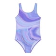 thumbnail image 3 of CAIXIA Girls One Piece Swimsuit Drawstring Bottoms Bathing Suit Cute Printed Crossback Modest Ruched Girls Swimsuit Size 7 Stretchy Girl Swimwear Swim Suit,9-10 Years, 3 of 6