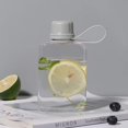 thumbnail image 2 of Ididg Botella De Agua Plana Frasco De Viaje Portátil 8.2 Oz Sin Bpa Tritan Cuadrado Pequeñas Botellas De Agua A Prueba De Fugas Botella De Agua Delgada Para Bolso De Viaje Bolsillo Deportes Fitness (G, 2 of 5