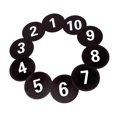 thumbnail image 4 of 10x marcadores de puntos de suelo numerados tapete de entrenamiento amortiguador silencioso gimnasio marcadores de disco plano tapete emblemático para negro, 4 of 8