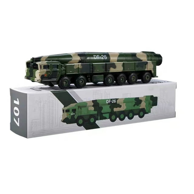 Modèle de Véhicule Missile Dongfeng 26 Premium 1/100 Rétro Décor Élégant pour les Amateurs de Collection Militaire