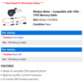 thumbnail image 2 of Window Motor - Compatible with 1986 - 1995 Mercury Sable 1987 1988 1989 1990 1991 1992 1993 1994, 2 of 2