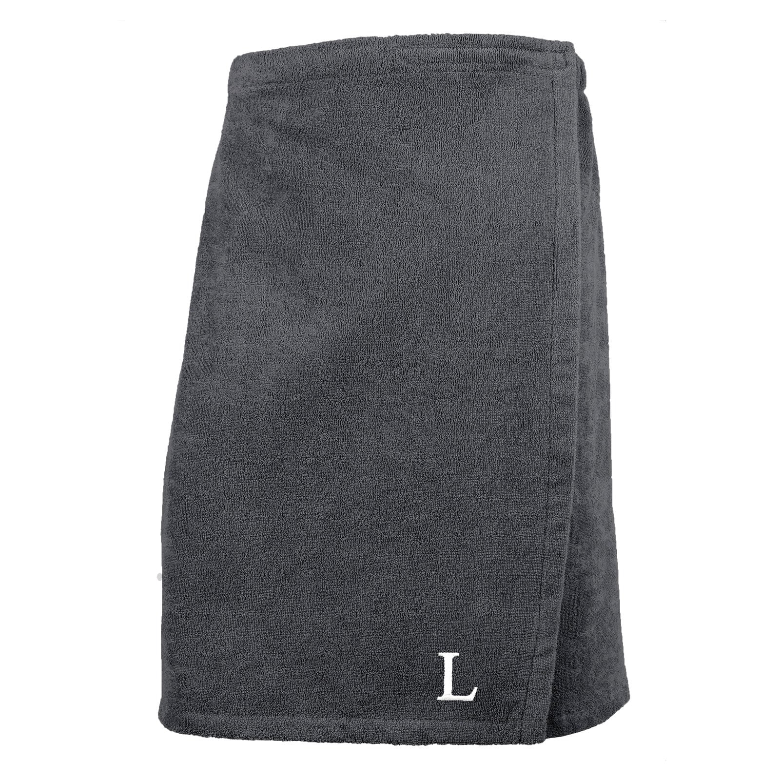 Linum Home Textiles Linum Home Turkish Cotton Terry Gray Monogrammed