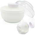 thumbnail image 1 of Powder Puff Case Plastic Face Body Powder Puff Villus Sponge Talcum Powder Puff Container Box, 1 of 6