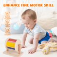 thumbnail image 3 of Toy Play Kit Montessori Mirror Peekaboo Knob Puzzle & Drum, 3 of 9