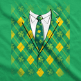 thumbnail image 4 of Plaid Green Tuxedo T Shirt Funny Saint Patricks Day Green Shamrock St Pats Tee Graphic Tees, 4 of 7