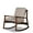 Beige, variant on Grain Wood Furniture Solid Wood Mid Century Rocking Chair with Indigo Blue Cushions