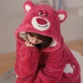 thumbnail image 3 of Nuevo pijama largo de terciopelo de invierno de Toy Story, ropa exterior de terciopelo coral grueso para niños de Disney Lotso, ropa cálida con capucha para el hogar, 3 of 5