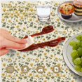 thumbnail image 6 of Yellow Pioneer Flower Pattern Round Tablecloth 60"x60", Wrinkle Resistant Wipeable Table Cover for Kitchen Dining Room Picnic Patio and Party, 6 of 6