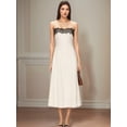 thumbnail image 5 of Women' Long Slip Dress Thin Camisole Maxi Robe over Knee Length Cream White S, 5 of 7