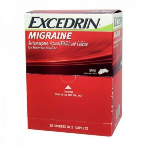 Excedrin Migraine Relief Acetaminophen, Aspirin, Caffeine Caplets, 25