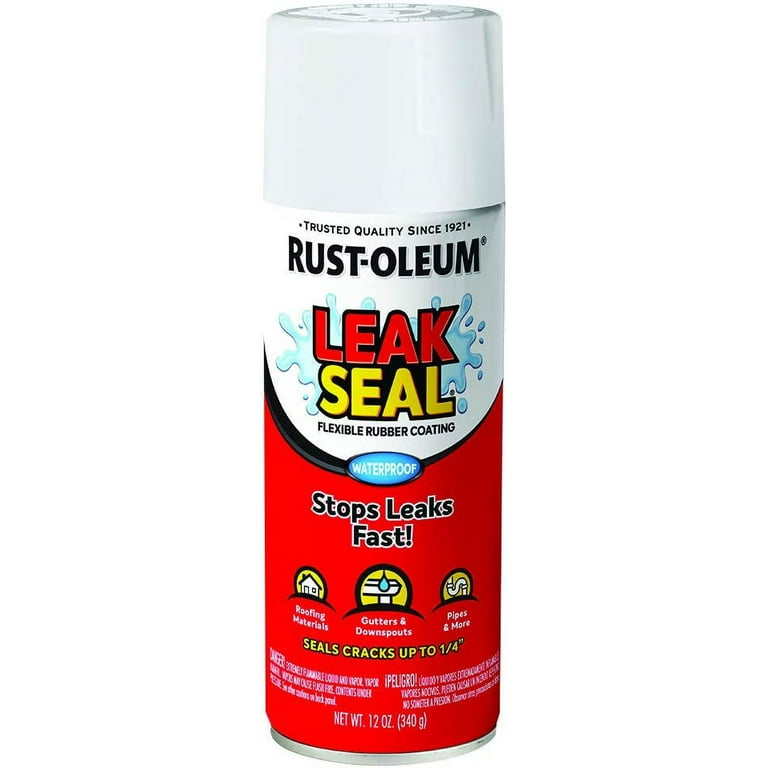 Rust-Oleum 267970 Leakseal White Flexible Rubber Coating 12 Ounce Spray:  Roofing Patch (020066224073-1)