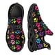 thumbnail image 1 of Zapatillas de deporte de malla con estampado de huellas de perro para mujer, transpirables, suaves, planas, con cordones, informales, con plataforma, 1 of 6