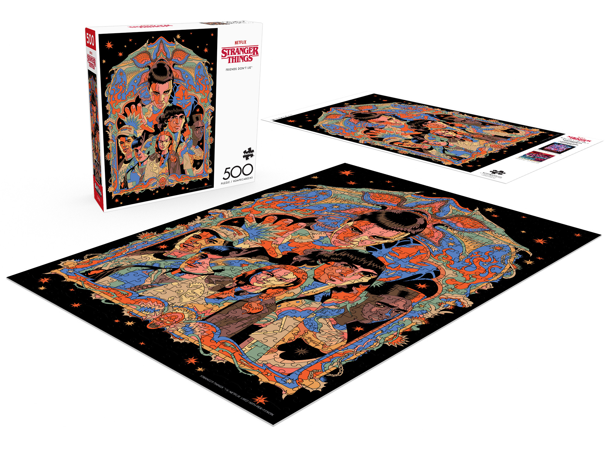 Buffalo Games 500-Piece Stranger Things Friends Don't Lie Jigsaw Puzzle
