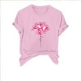 thumbnail image 2 of VKOYWKM Breast Cancer Awareness Tees for Women Breast Cancer Pink Ribbon Graphic Print T Shirts Short Sleeve Inspirational Tops Breast Cancer Crew Neck Shirt, 2 of 4