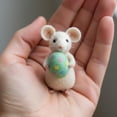 thumbnail image 4 of Pekkaxy Handmade Easter Felt Mouse Decor Set, Spring Table Centerpiece Mini Animal Decorations, 4 of 9