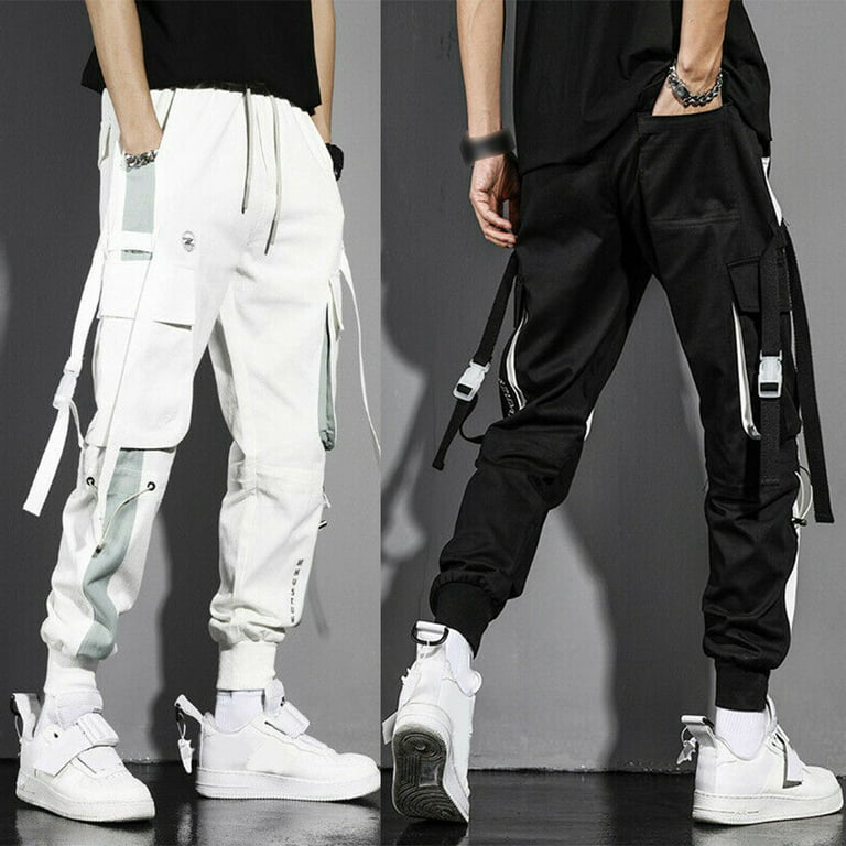 New Men's Big Pocket Cargo Harem Pants Casual Trousers Male Hip Hop Men  Jogger Sweatpants Fashion Streetwear Pants Oversized