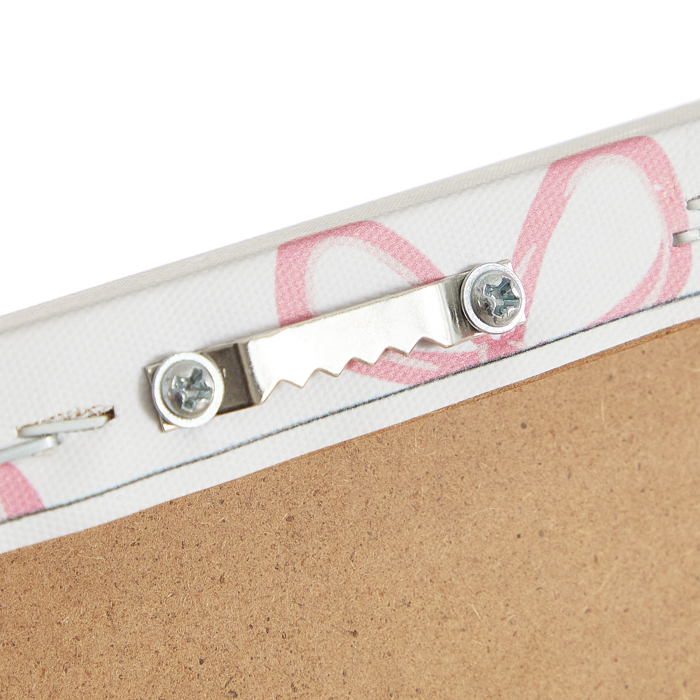 Urban Shop Dorm Bulletin Board, 24" x 16", Pink, Ribbon Print, Decorative Bow & Pearl Push Pins Included