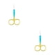 thumbnail image 2 of Tijeras para cejas Seitruly 2Conjunto acero inoxidable azul dorado, 2 of 6