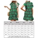 thumbnail image 2 of Vestido corto de Mujer Ygjytge Suelto Impreso Volantes Jersey Manga corta Verde T L, 2 of 7