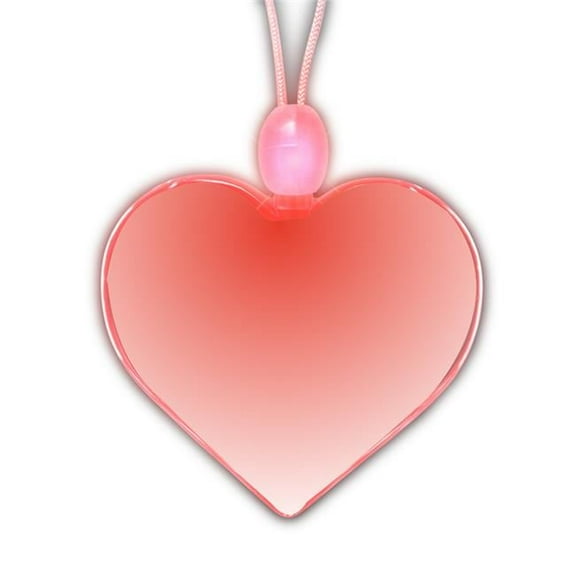 Blinkee LAHNDC-RD LED Acrylic Heart Necklace, Red