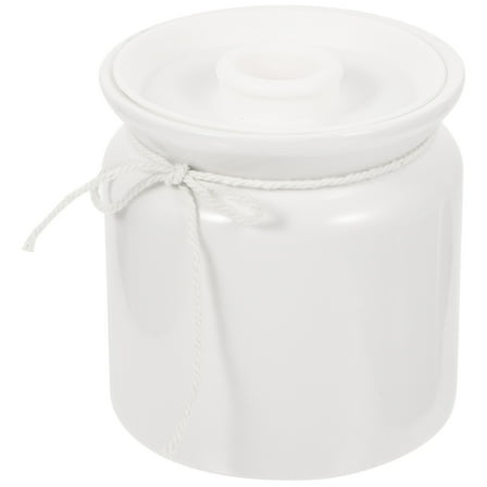 BESTYASH Ceramic Storage Jar White for Condiment Holder and Kitchen Table Decoration