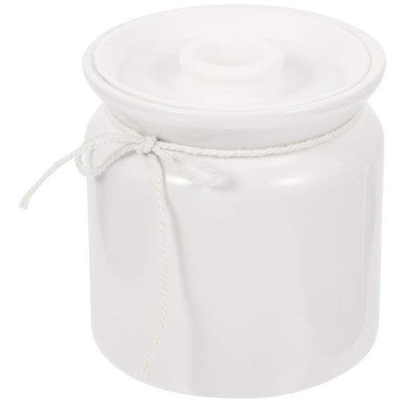 BESTYASH Ceramic Storage Jar White for Condiment Holder and Kitchen Table Decoration
