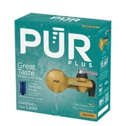 PUR PLUS Faucet Mount Water Filtration System, Horizontal, Brass, PFM410F