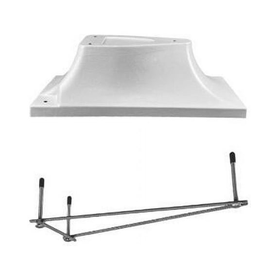 Global Pool Products 3 Bolt Base Replacement Stand - with Jig for 8' Diving Board Inground Swimming Pool - White