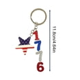 thumbnail image 3 of YUELONGHU Three Holiday Theme Key Ring Five Point Star Pattern Daily Carry for Outdoor Travel Use, 3 of 6