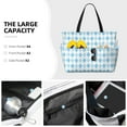 thumbnail image 3 of Easygdp Blue and White Squares Bolsa de Viaje de Playa de Gran Capacidad, Bolsa Tote Perfecta para la Playa, Escapadas de Fin de Semana y Viajes, 3 of 7