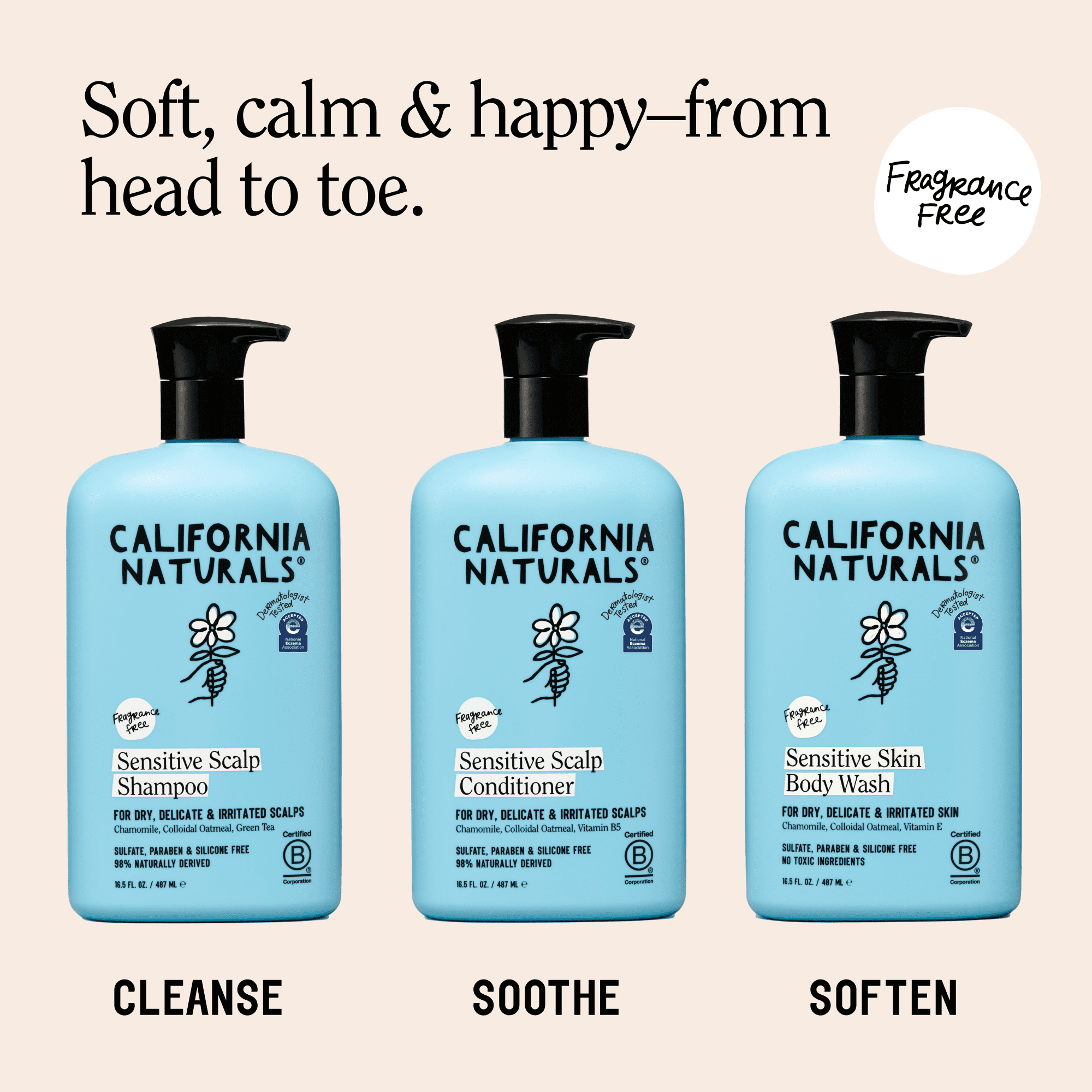 California Naturals Sensitive Scalp Shampoo, 16.5 fl oz