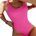 thumbnail image 1 of Eigraketly Mono de mujer, traje de baño para niñas, verano, baño de sol, natación, poliéster, sin espalda, sin mangas, ropa de baño para mujer Traje de baño Rosado S Eigraketly OD022125-01, 1 of 6