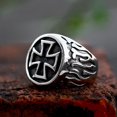 thumbnail image 4 of Anillo de acero de titanio ligero estilo Retro religión anillos de dedo negro Color sólido impermeable tamaño pequeño joyería hombres regalo Ropa, zapatos y accesorios Miscelánea Talla 12 Sonducket AP014442-06, 4 of 6