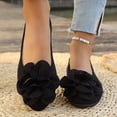 thumbnail image 6 of Miluxas Women Flower Flats Comfort Pointed Toe Dress Shoes Black 7(39), 6 of 9
