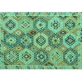 thumbnail image 1 of Ahgly Company Indoor Rectangle Southwestern Turquoise Blue Country Area Rugs, 3' x 5', 1 of 4