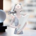 thumbnail image 1 of Adorno de mesa Macarena figura de niña mariposa florero 8,4 x 12 pulgadas gris, 1 of 8
