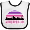 thumbnail image 3 of Inktastic Albuquerque New Mexico Retro Sunset Skyline Girls Baby Bib, 3 of 4
