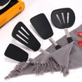 thumbnail image 2 of Juego de espátula de silicona, espátula para pescado, espátula ranurada resistente al calor, espátula antiadherente para hornear, cocinar y mezclar, apto para lavavajillas, paquete de 4, negro, 2 of 5