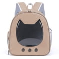 thumbnail image 4 of Bolsa de lona para gatos, mochila portátil de PU para perros y gatos, bolsa de viaje para mascotas (v7r0), 4 of 8