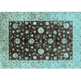 thumbnail image 1 of Ahgly Company Indoor Rectangle Oriental Light Blue Traditional Area Rugs, 7' x 9', 1 of 4