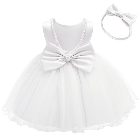 Vestido NSSMWTTC para bebés y niñas de Pascua, blanco, 70 cm
