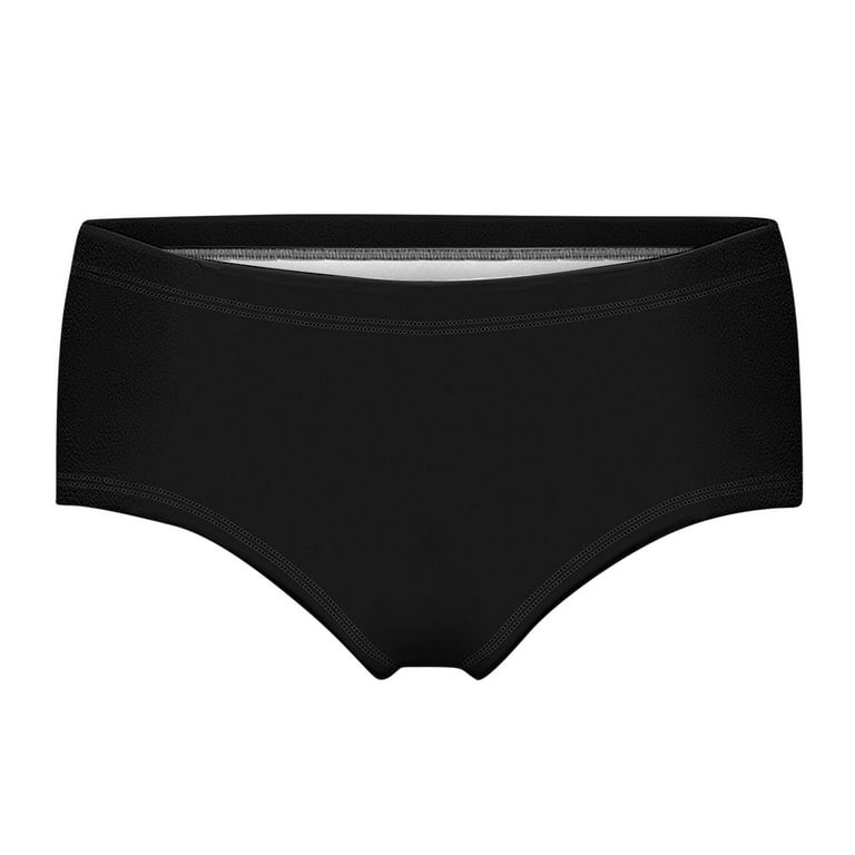 Bigersell Women s Thermal Underwear Clearance Underwear Women Cheeky Panty Style P 1234 Nylon Brief Panties Thong Bikini Briefs Mid Waist Women Cheeky Panties Black M Walmart