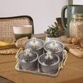 thumbnail image 1 of Plato para servir dividido Tazones para servir pequeños con base para refrigerios, aperitivos, embutidos, dulces, alimentos Bandeja para servir 4 rejilla gris y tapa Soledad Plato de frutos secos, 1 of 10