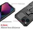 thumbnail image 6 of for iPhone 14 Case,Military Grade Protection [Built-in Kickstand] Magnetic Metal Back Clip Heavy Duty Protective TPU+PC Shockproof Rugged Hard Phone Case for iPhone 14,Gray, 6 of 7