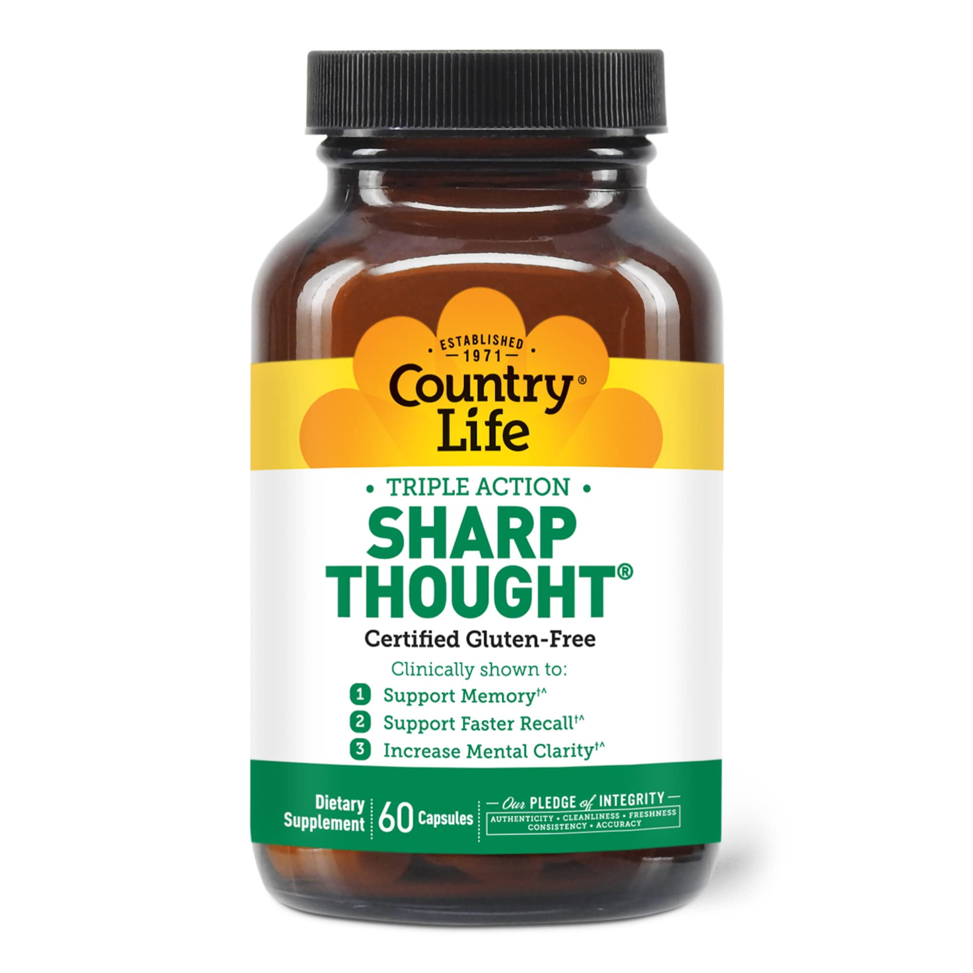 Suplemento Country Life Sharp Thought 60 cápsulas | Bodega Aurrera en línea