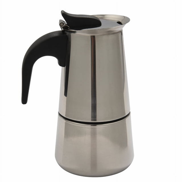 Cafetera Moka Espresso Latte Percoladora Estufa Máquina Italiana 100Ml Acero Inoxidable